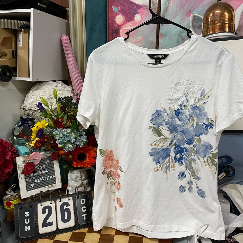 Ralph Lauren
Women’s Floral Eyelet Cotton Jersey Tee